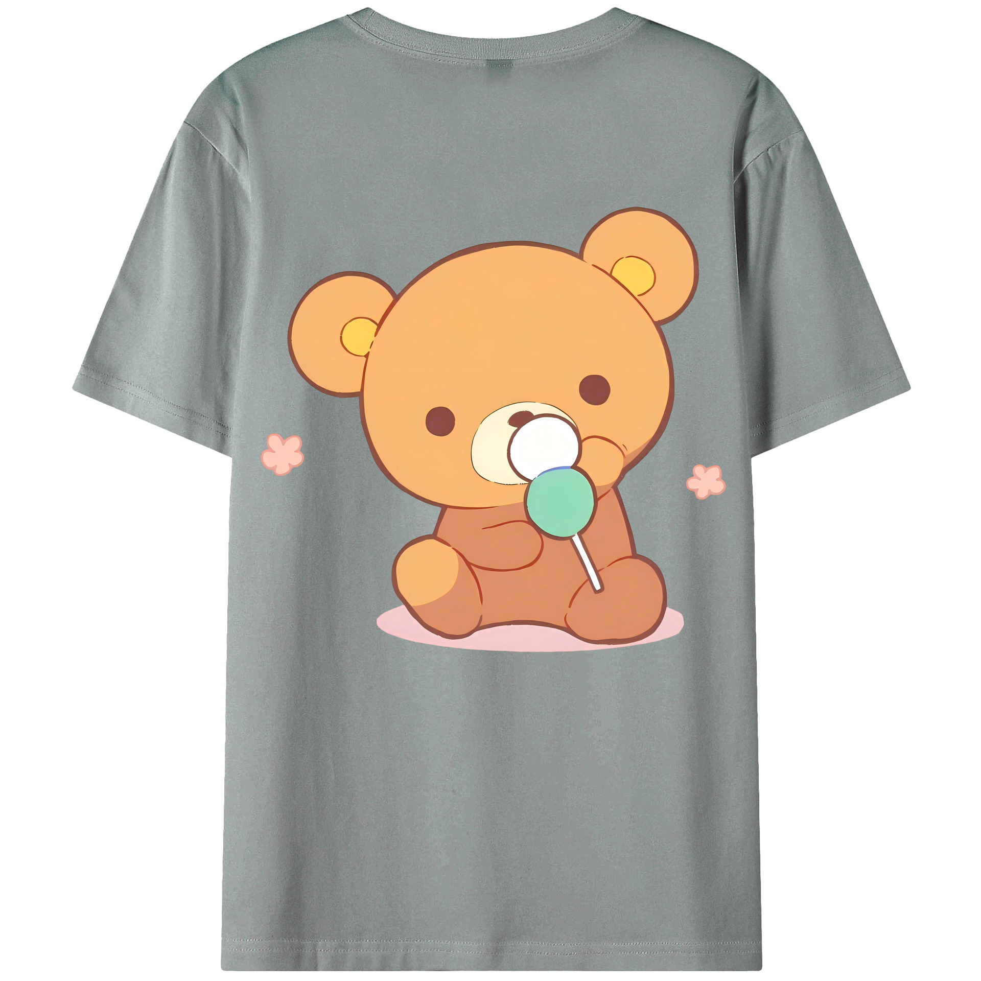 （画像用） リラックマ リラックマ キイロイトリ Rilakkuma Korilakkuma Kiiroitori 綿100％ メンズ半袖Tシャツ（バックプリント） 通気性